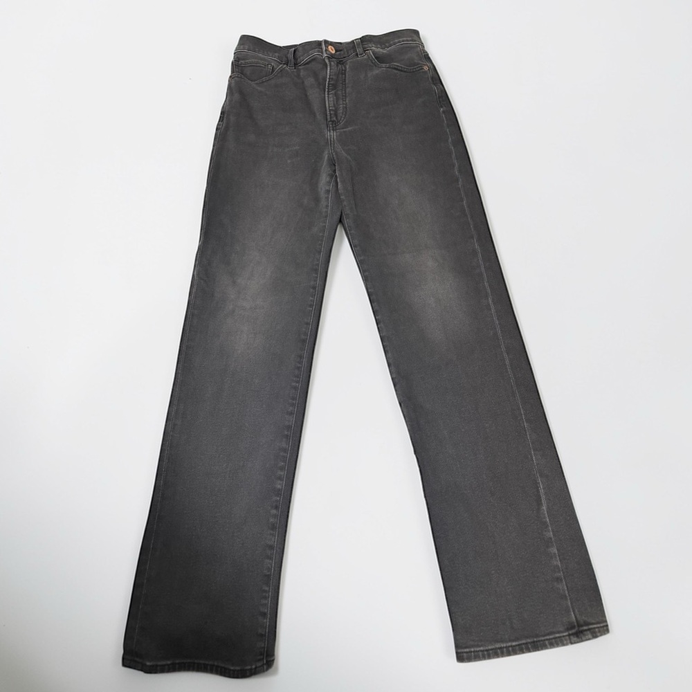 Express Modern Straight Super High Rise Gray Jeans Size 6R - Picture 4 of 8